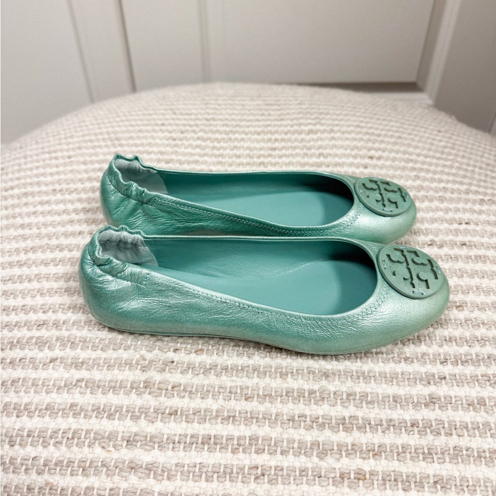 Tory Burch Minnie Ballet Flat in Audrey Blue size 7 1/2